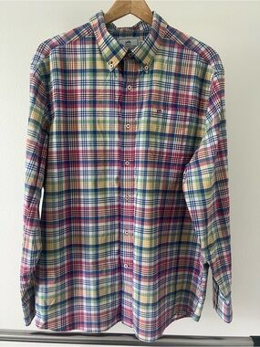 Southern Tide Men's Multi-Color Plaid Button-Down Shirt size XL intercoastal